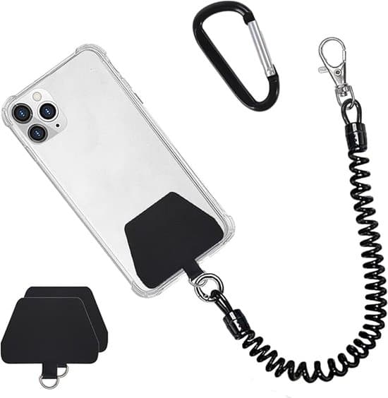 2-pak universelle telefon-lanyards med lapper og elastiske stropper til udendørs aktiviteter