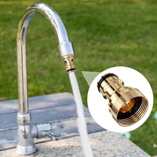 Kranadapter Trädgårdsslang - Mässing - 4-delat set