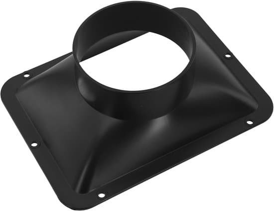 Vægmonteret flangeventilationsforbindelse, ABS-kanalventilatoradapter til emhætter, 100mm/150mm, sort.