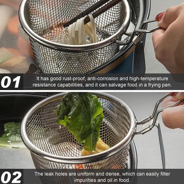 Silställ för hot pot, nudelsil – silver