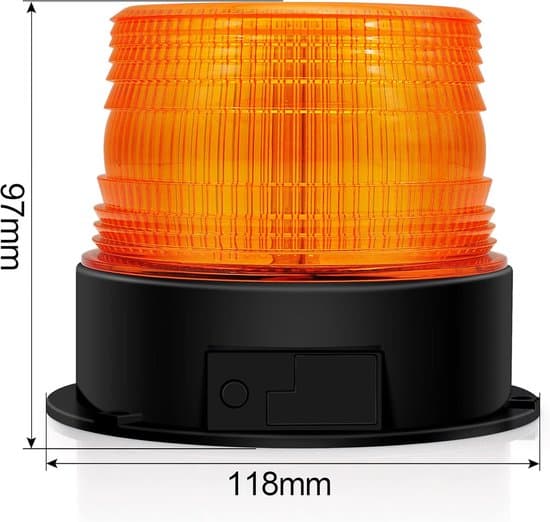 Genopladelig Trådløs LED Strobelys - Orange