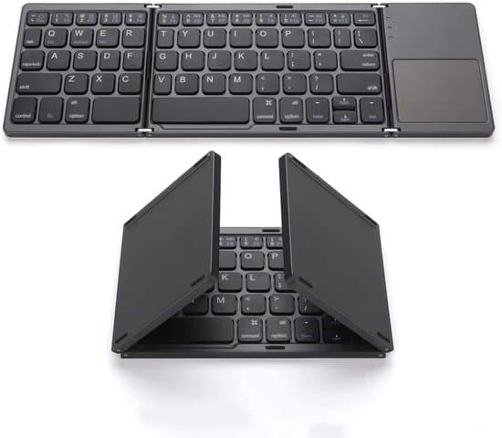 Vikbart Bluetooth-tangentbord, bärbart, trådlöst mini BT-tangentbord i fickformat kompatibelt med Android, Windows, PC/surfplatta