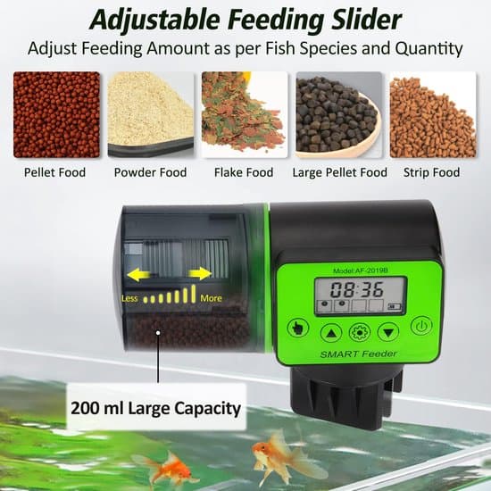 Automatisk fiskefoderautomat - 200 ml - Med stativ/klæbemiddel