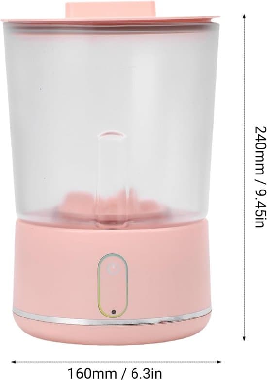 Bærbar mini vaskemaskine, trådløs smart vasker til rejser, pink