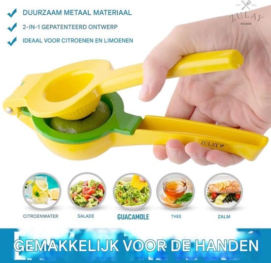 Manuell citruspress - 2-i-1 - ABS-material - Guld/Grön