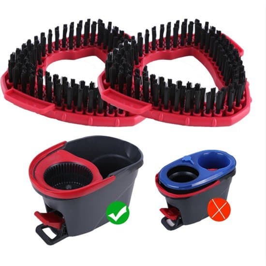 Ersättningsborsthuvuden för Vileda/Micros Power/O-Cedar triangulära roterande moppar, hushållsgolvborstar, badrumsmoppar, 2-pack