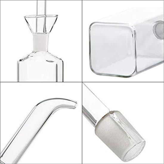 Olivenoliedispenser - drypfri design - 1 stk. - fødevaresikkert glas