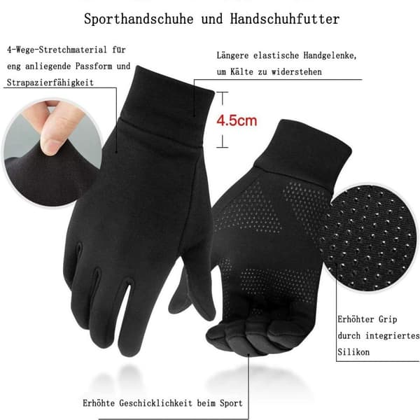 Handsker med touchskærm, cykelhandsker til mænd - XL