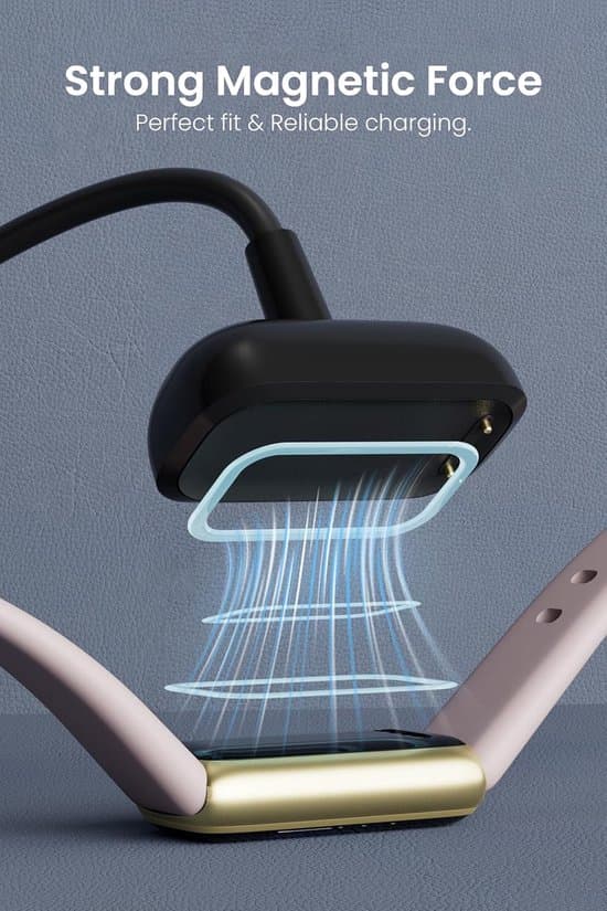 Magnetisk USB-snabbladdningskabel (1 m) för Fitbit Charge 6/5 & Fitbit Luxe
