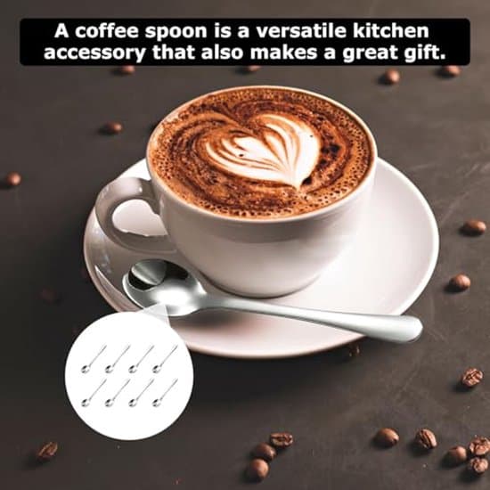 Mini espressoske - Kompakt størrelse 7,4 cm - Rustfrit stål, 8-delt sæt