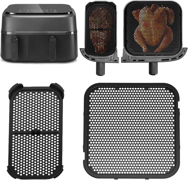 2-delt genanvendeligt tilbehørssæt til airfryer