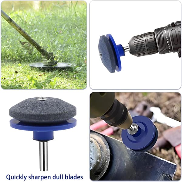 Gräsklipparknivslip för slöa gräsklipparknivar (blå, 4-pack)