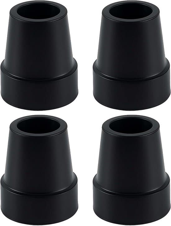 Et sæt med 4 19 mm gummihætter til vandrestave