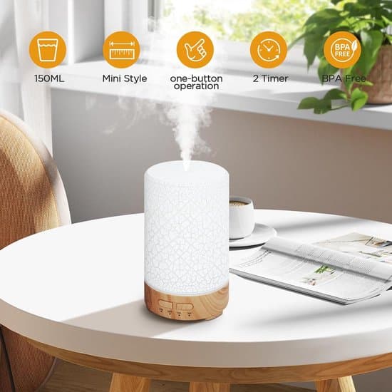 Aromaterapi Diffuser 150ml med 7 LED-farver til hjem og kontor
