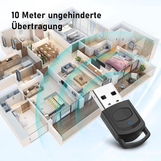 Bluetooth 5.0 USB-ljudadapter för PS5/PS4/PC - Bluetooth-adapter med minimikrofon, plug and play.