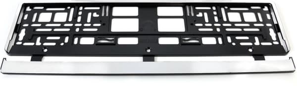 Nummerskyltsram - Krompläterad - Lämplig för nummerskyltstorlekar: 520x110mm