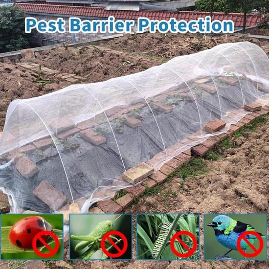 Finmasket insektnet til haveplanter - 3 x 6 meter