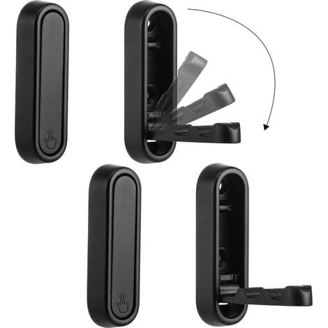 Fällbara krokar, svarta fällbara väggkrokar (4-pack), kraftiga fällbara krokar, handdukskrokar