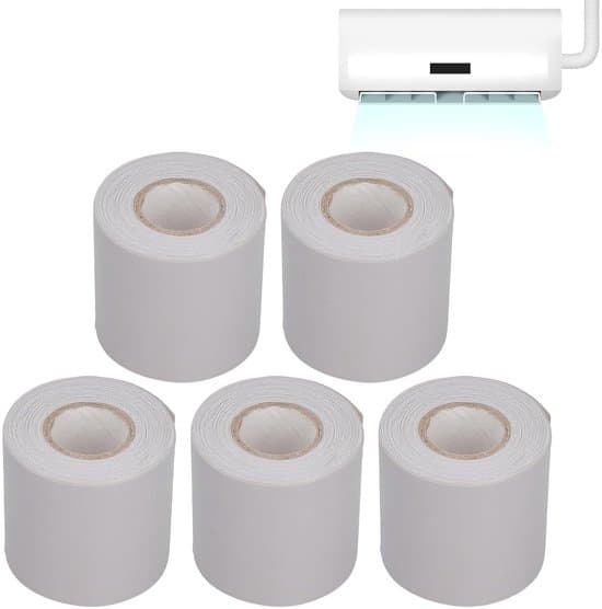 PVC-luftkanalstejp - 6 cm bredd - 5 rullar - För elektrisk utrustning och kopparrör