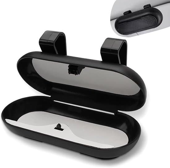 Bil solbrille opbevaringsboks, sort, solskærm opbevaringsboks