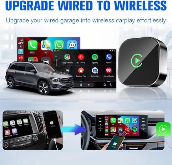 Trådløs CarPlay-adapter til biler, plug and play, understøtter Android Auto