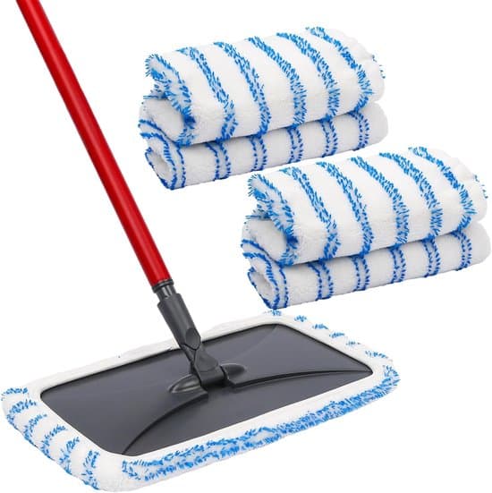 4-pack återanvändbara moppdynor för 38x20cm platt mopp, mikrofiber