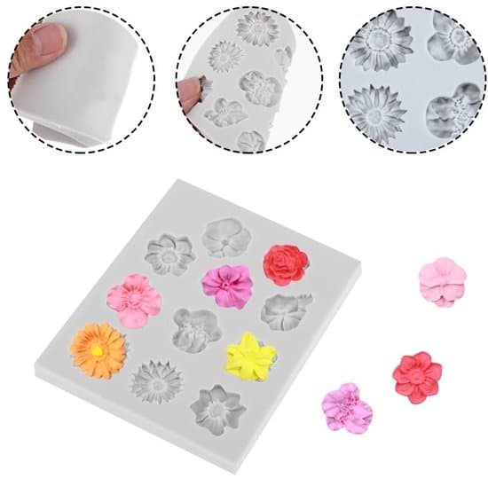 Silikonform Tusensköna Blomma - 2-pack - Lämplig för Tårtor