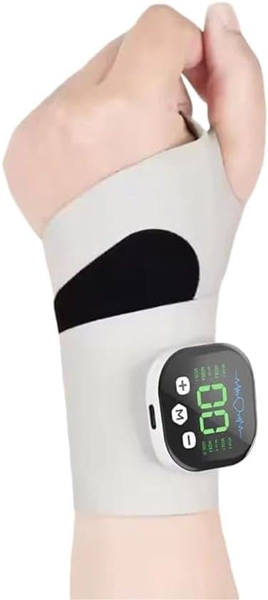 Genopladelig Håndledsmassager - Ergonomisk - Trådløs - Hvid