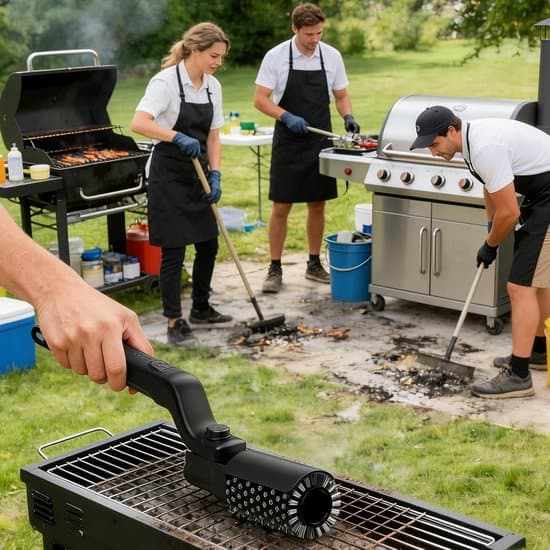 Roterende grillbørste - 30 cm