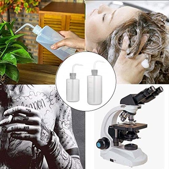 Plastflaskor med klämfunktion, set om 2 - 250 ml och 500 ml för laboratorium och växter