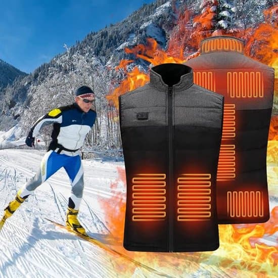 Herre opvarmet vest, USB-interface, 9-zone opvarmning, M