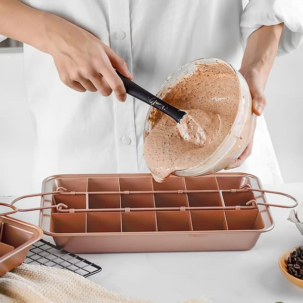 Non-stick brownieform 20 x 31 cm – rektangulær kageform, kulstofstål