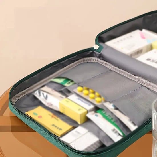 Pillepose sæt - 2 stk. - Grøn - Medicinpose