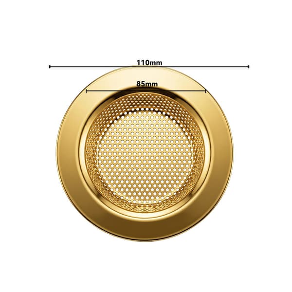 2-pack diskbänksilar i rostfritt stål, breda kantproppar (4,3\" Dia, guld)