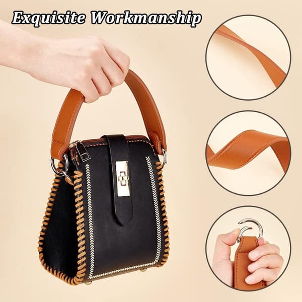 PU-materialrem -justerbar -brun