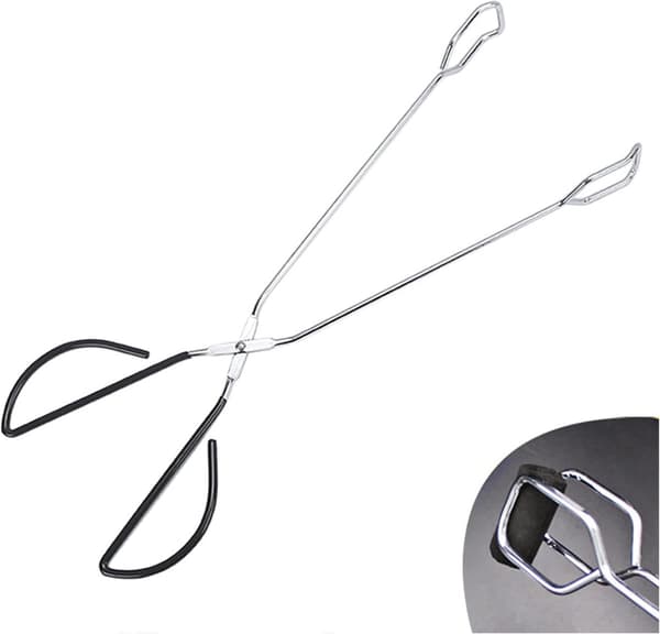 2 grilltänger - Förlängd typ - Sax i rostfritt stål 41cm