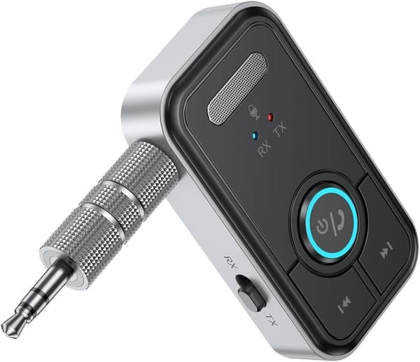 Bluetooth-lydadapter til bilbrug, 2-i-1 trådløs sender