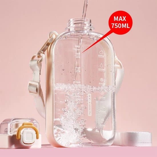 Litteä vesipullo -750 ml -Sininen