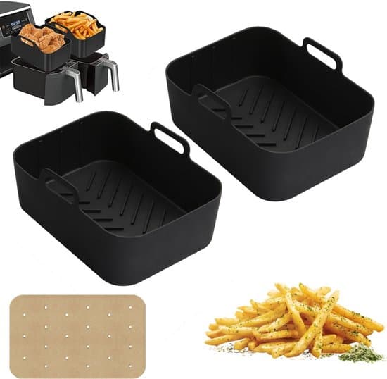 100-pack Air Fryer Silikonbricka Pergamentfoder - 20x15 cm