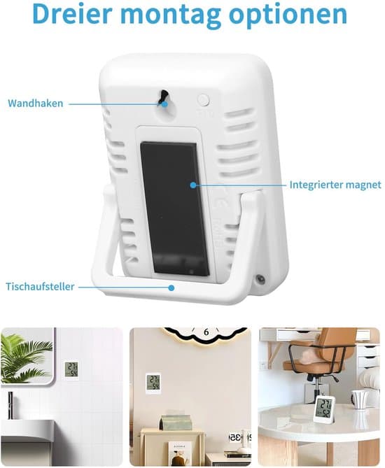 3-pack digital mini-termometer och hygrometer med komfortnivåindikator