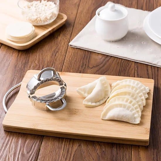 3 stk. 304 rustfrit stål dumplingform sæt, dejudstikker og raviolipakker værktøj