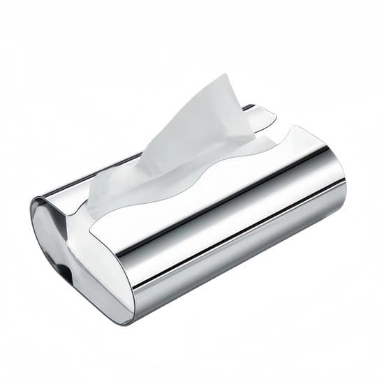 Rektangulær servietboks i rustfrit stål og dekorativ dispenser