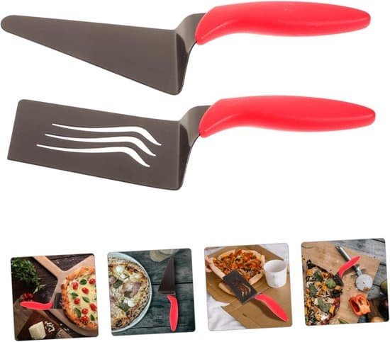 2 stk. multifunktionel pizzaspade i rustfrit stål