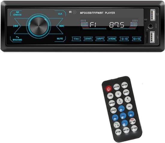 12V bilradio, stöder Bluetooth handsfree-samtal, USB och MP3-spelare, 7-färgs LED-indikator, kompatibel med iOS- och Android-telefoner.
