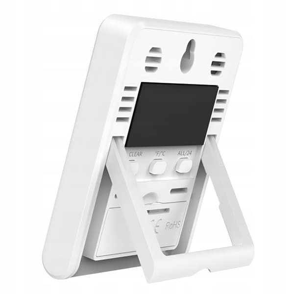 Trådlös elektronisk inomhustermometer med hygrometer (vit)