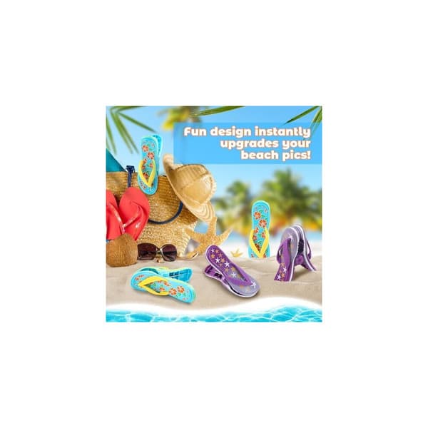 Strandhandduksklämmor i flip-flop-stil – 2-pack