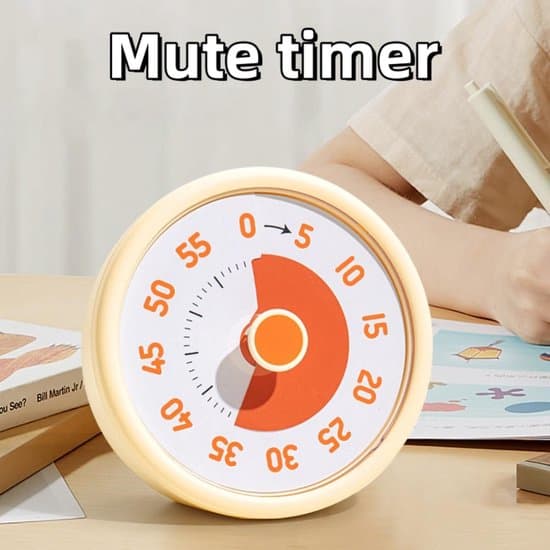 Køkkentimer - Timer - Timer - Børnevenlig visuel timer - Klasseværelse 60-minutters nedtællingstimer