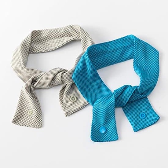 Kølende sommerhalstørklæde, håndklæde og pandebånd, polyester, 66x1 cm, blå