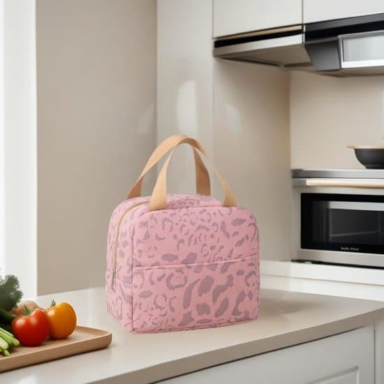 Vattentät Isolerad Lunchväska med Aluminiumfoliefoder, 20x23x14 cm, Rosa