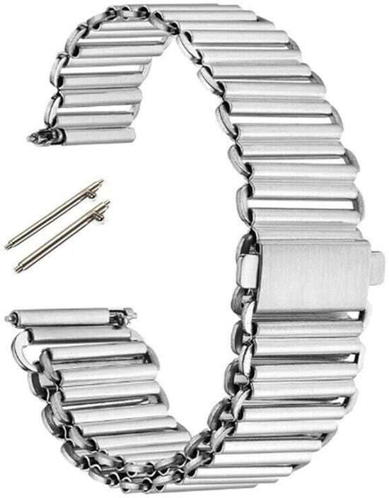 22 mm quick-release lås til Bonklip Bamboo rustfrit stål armbånd - sølv